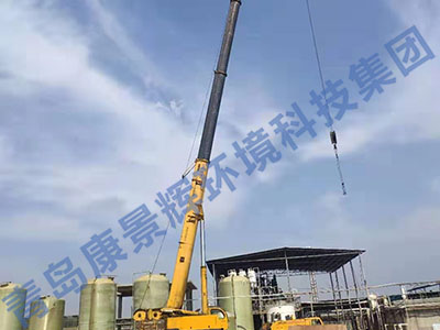 湖北三效蒸发器安装现场 湖北三效蒸发器安装现场